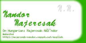 nandor majercsak business card